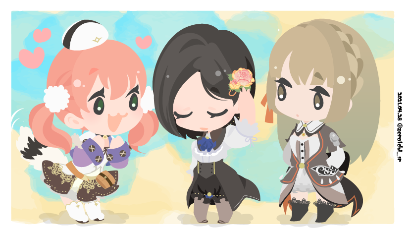 escha malier, marion quinn, and linca (atelier and 1 more) drawn by 01_(zeroichi_srl)