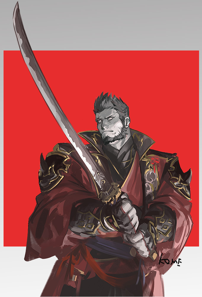 warrior of light (final fantasy and 1 more) drawn by frischenq