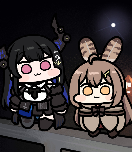 nanashi mumei and nerissa ravencroft (hololive and 1 more) drawn by jazz_jack