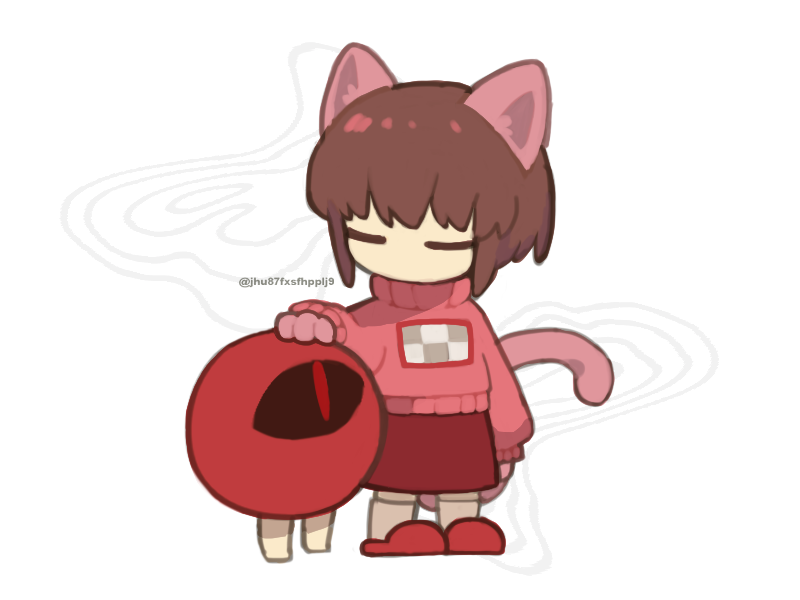 madotsuki and wheelie (yume nikki) drawn by regurusu_(nagarevosi)