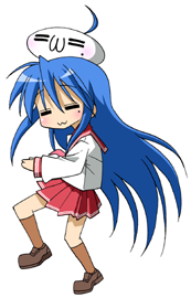 izumi konata (lucky star) drawn by maso_(ascii_art)