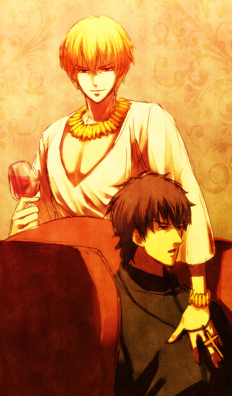 kotomine kirei and gilgamesh (fate and 1 more) drawn by tengo_(metron)