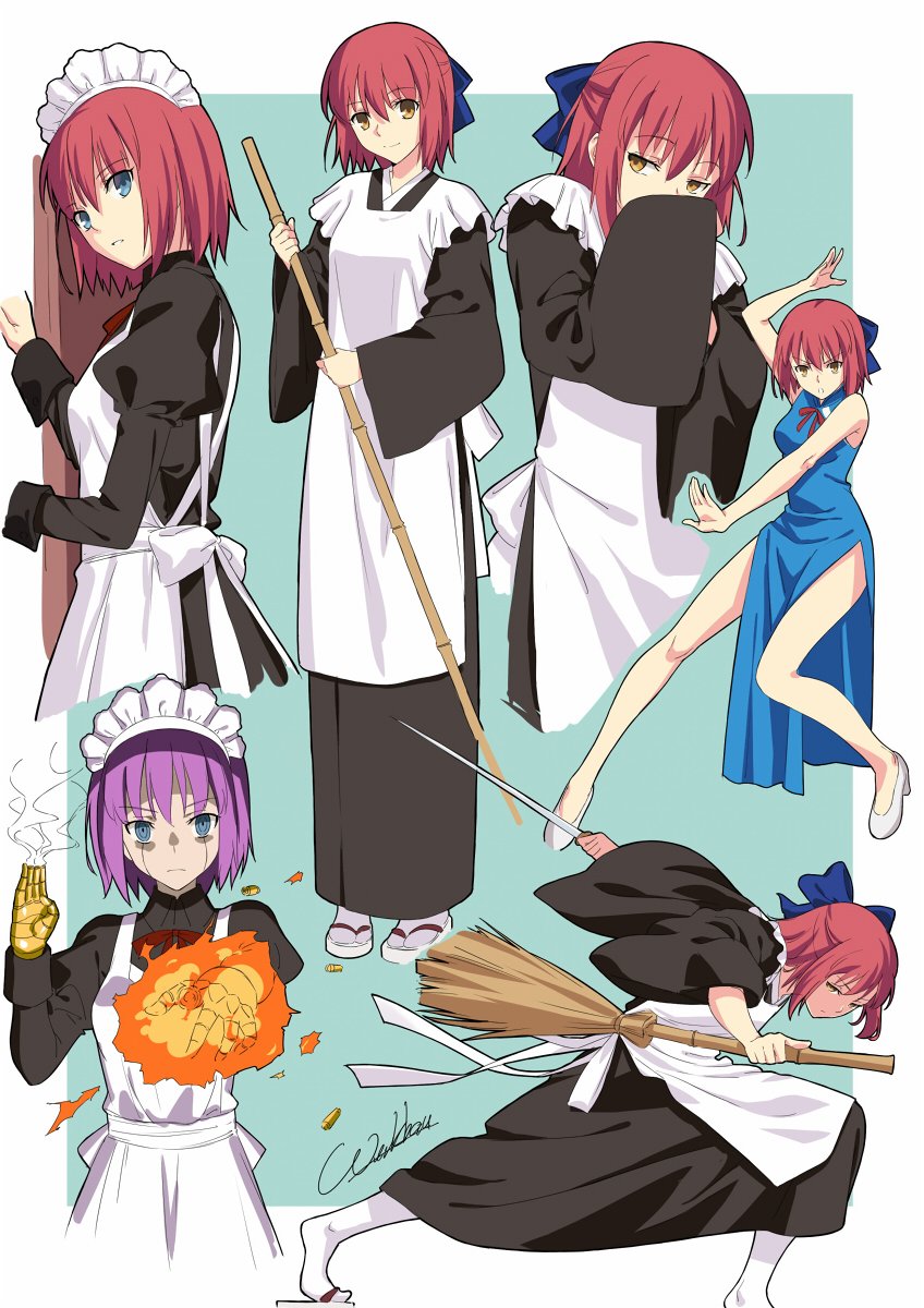 kohaku, hisui, mecha hisui, and mr. chin (tsukihime and 1 more) drawn by werkbau