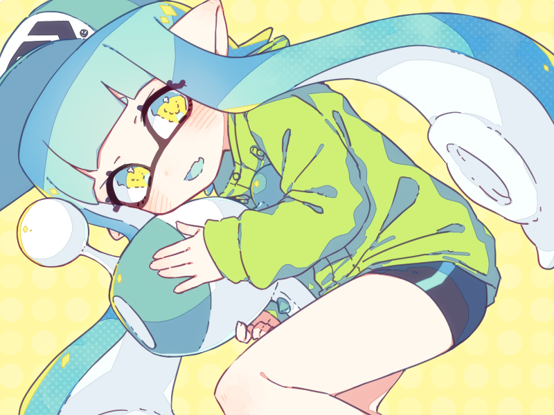 inkling player character and inkling girl (splatoon) drawn by inuowour