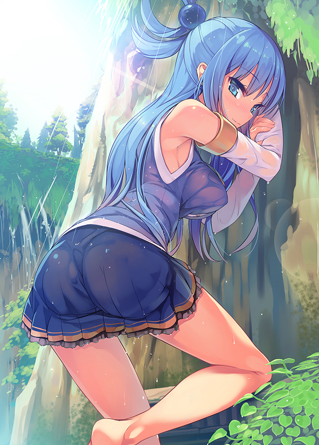 aqua (kono subarashii sekai ni shukufuku wo!) drawn by tam-u