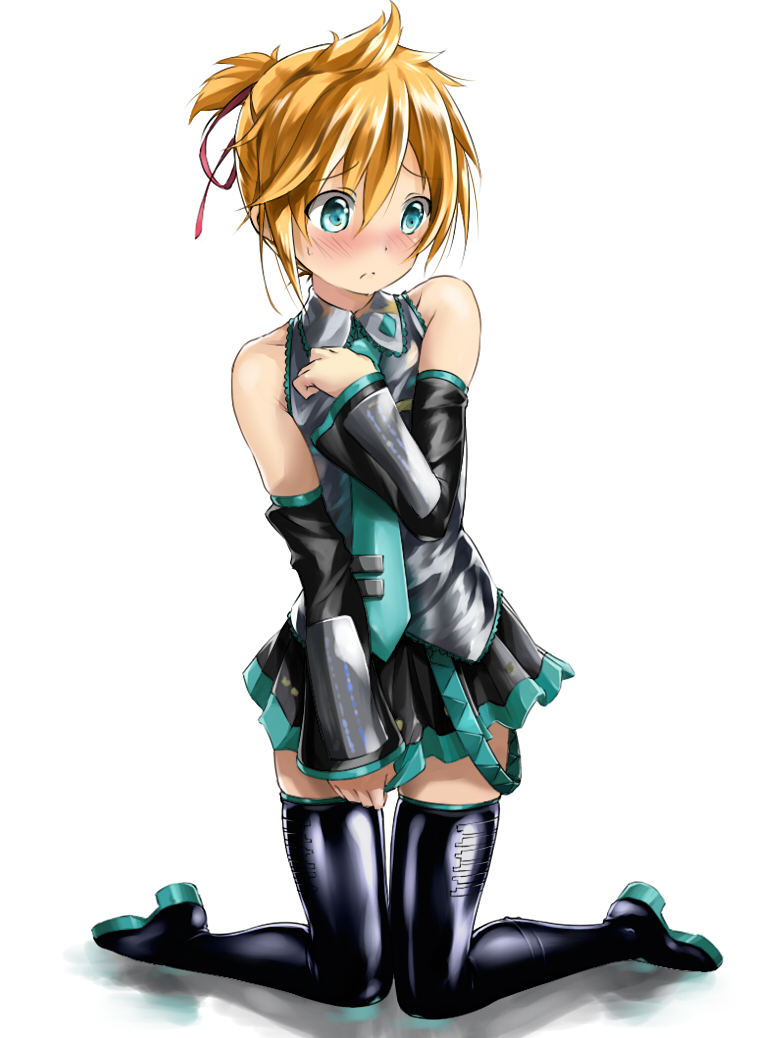 hatsune miku and kagamine len (vocaloid) drawn by fumi11gou