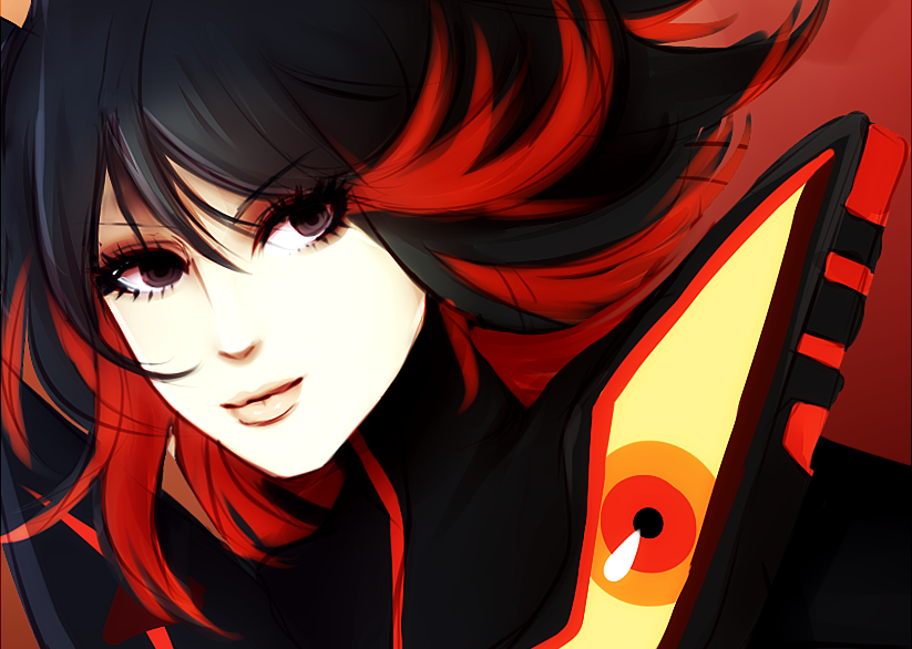matoi ryuuko and senketsu (kill la kill) drawn by pandek0k0