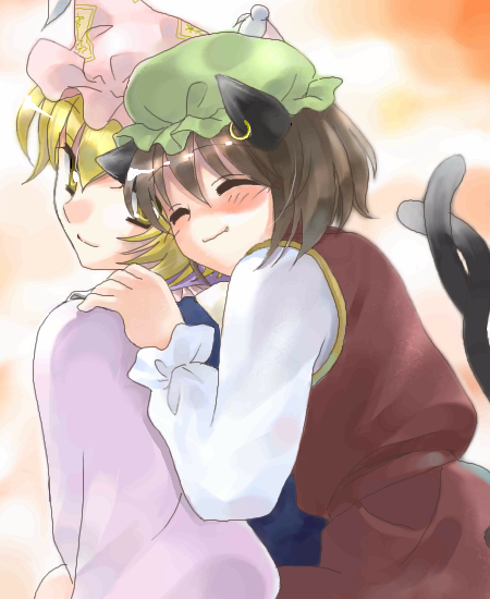 yakumo ran and chen (touhou) drawn by coco_(artist)