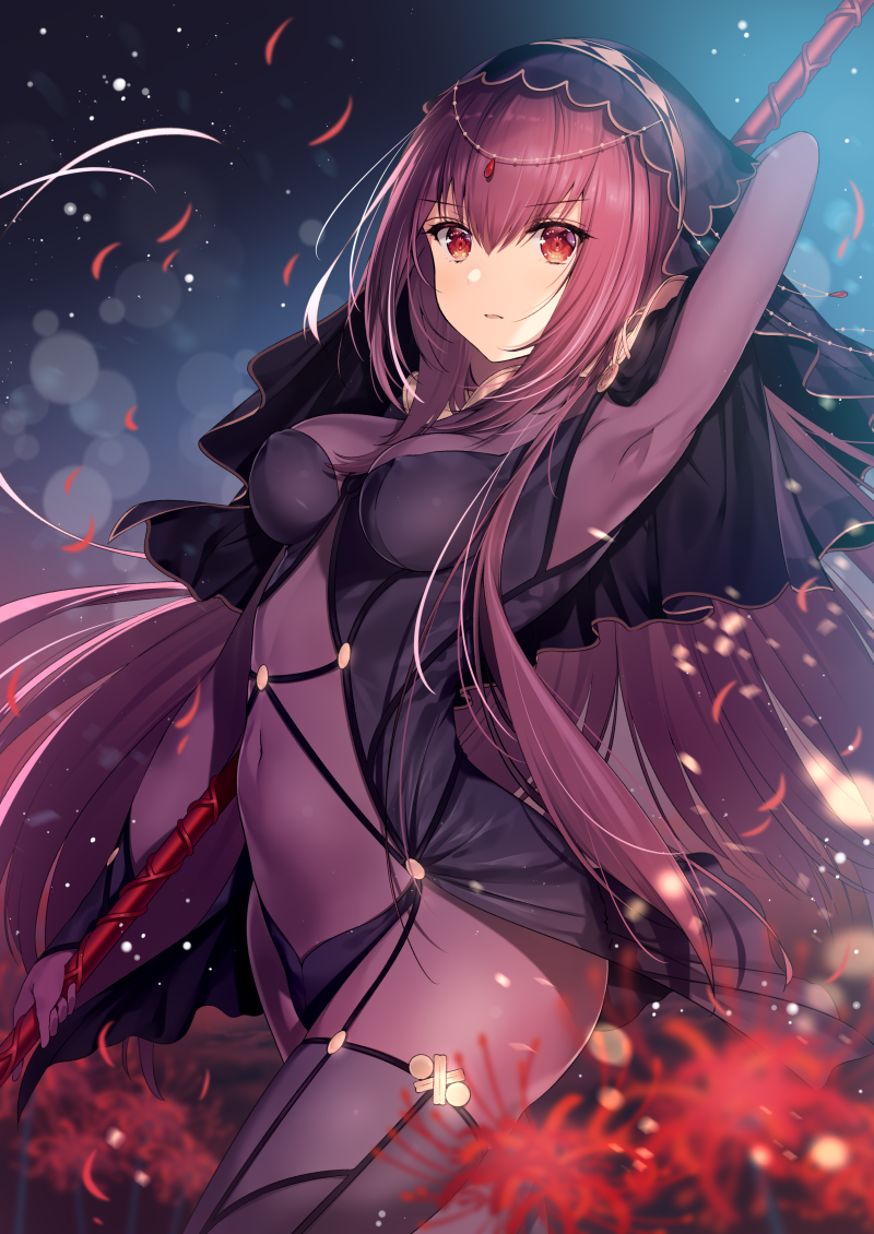 scathach (fate and 1 more) drawn by necomi