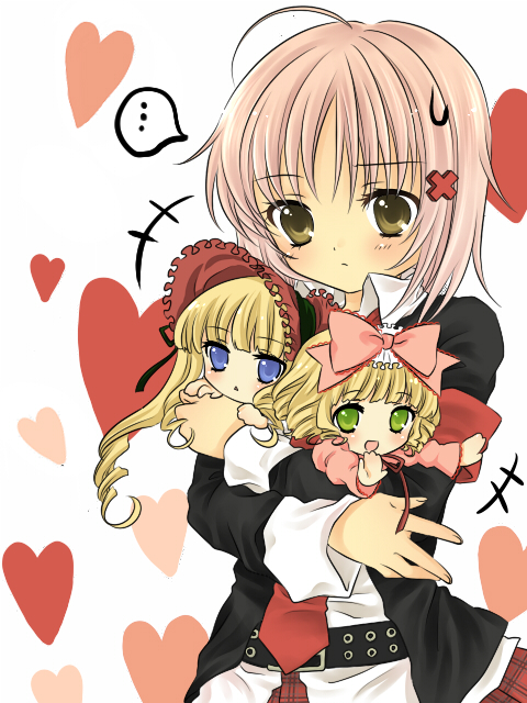 shinku, hinaichigo, and hinamori amu (rozen maiden and 1 more) drawn by hanabana_tsubomi