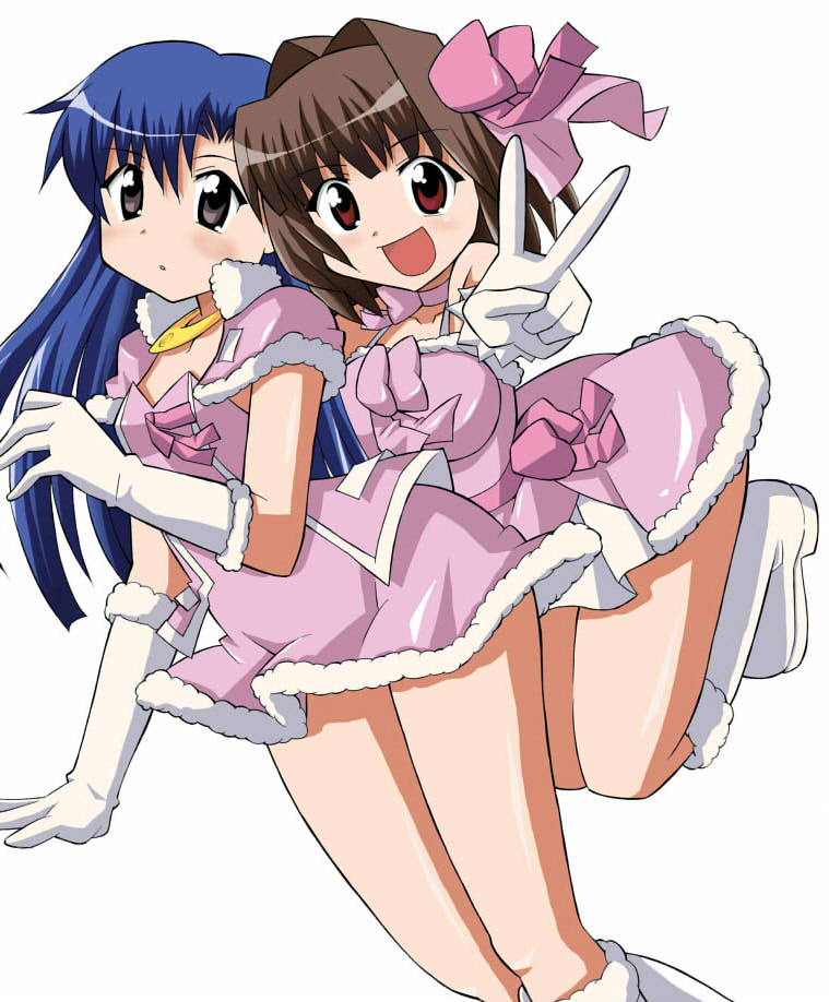 kisaragi chihaya and amami haruka (idolmaster and 1 more) drawn by kazuchi