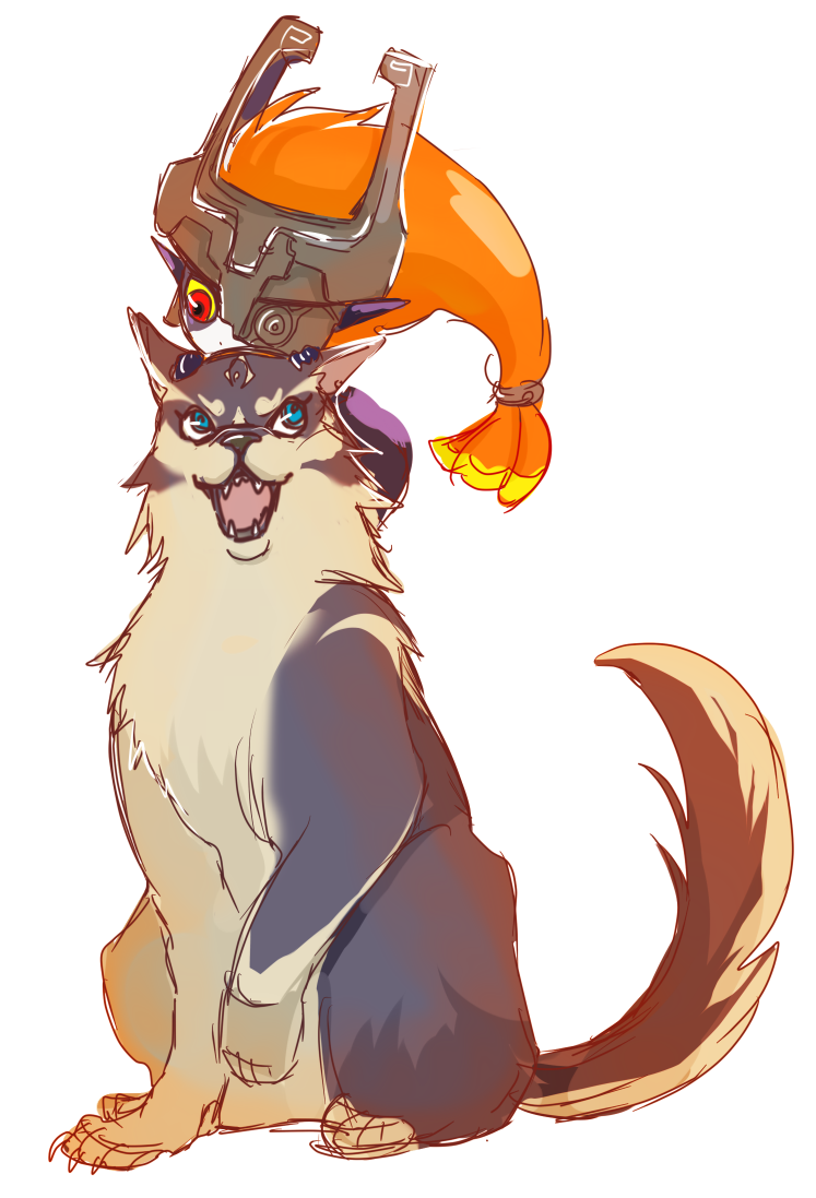 link, midna, and wolf link (the legend of zelda and 1 more) drawn by butiboco