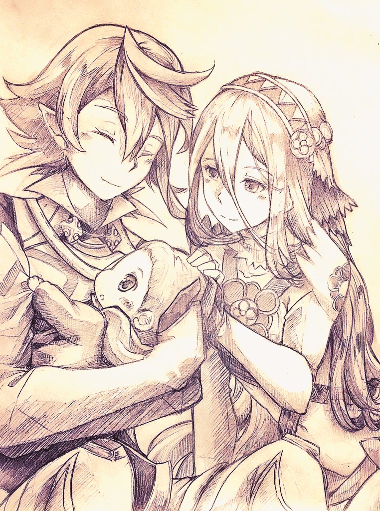 azura, male corrin, and shigure (fire emblem and 1 more) drawn by shiratsu_(white-seaside)