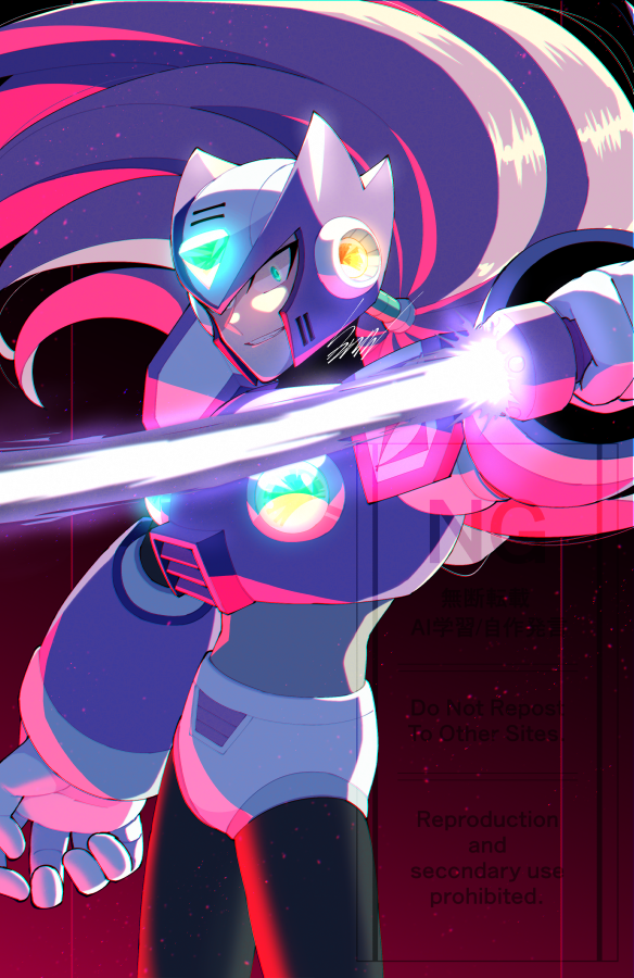 zero nightmare (mega man and 2 more) drawn by sznami129