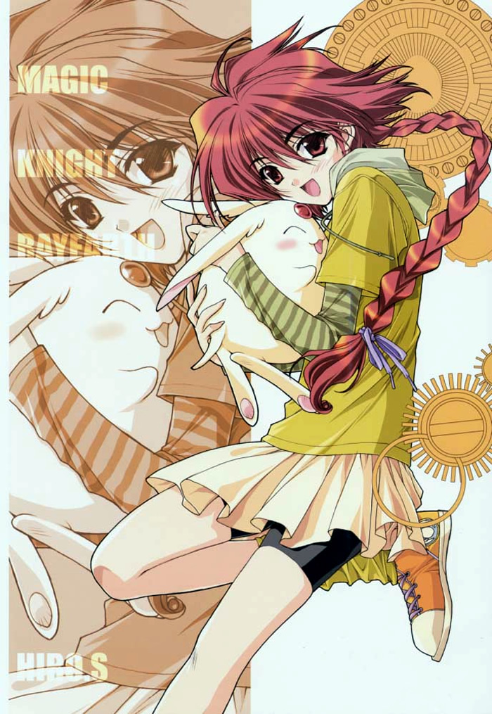 shidou hikaru and mokona (magic knight rayearth) drawn by suzuhira_hiro