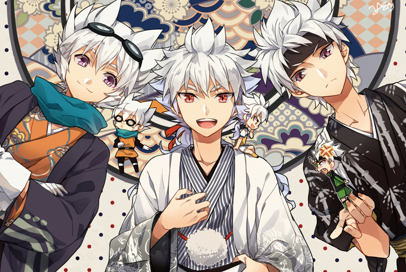 hakuryuu, ibuki munemasa, and saryuu evan (inazuma eleven and 3 more) drawn by jaenbba