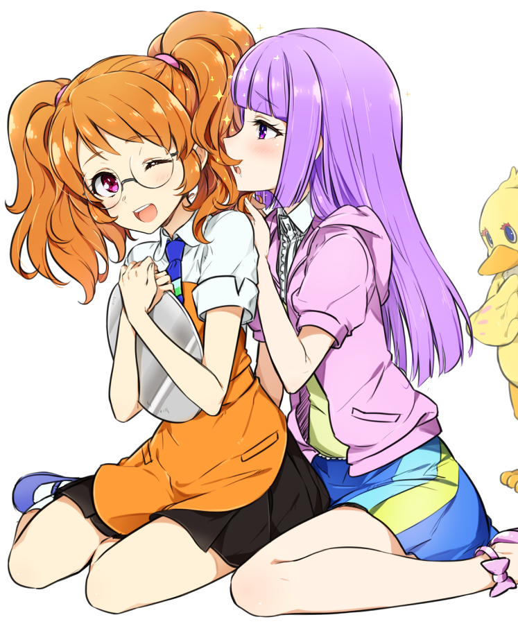 ozora akari, hikami sumire, and shinjo hinaki (aikatsu!) drawn by minatsuki_randoseru