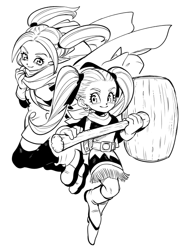 female builder and pansy (dragon ball and 3 more) drawn by nanika_(nnkgh)