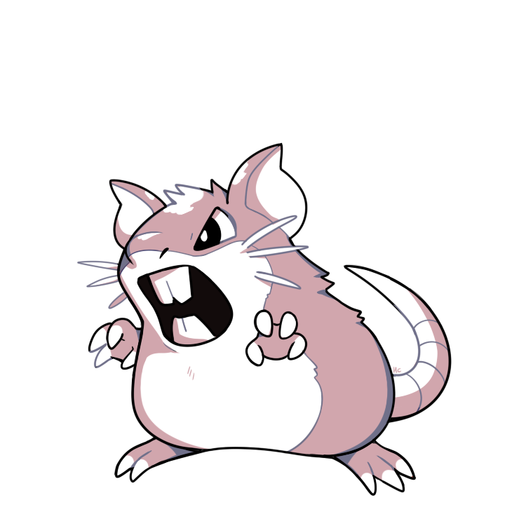 raticate (pokemon and 1 more) drawn by rumwik