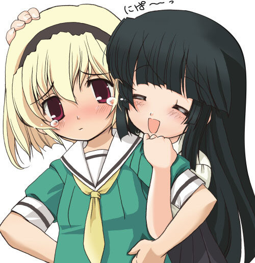 furude rika and houjou satoko (higurashi no naku koro ni) drawn by shimamura_miwa