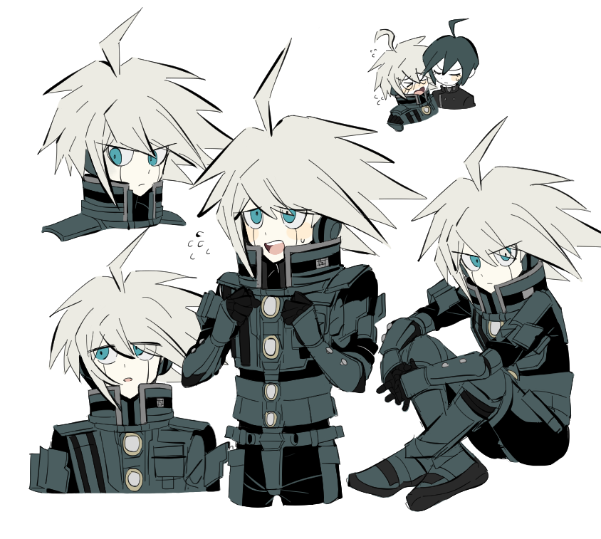 saihara shuichi and k1-b0 (danganronpa and 1 more) drawn by taesok