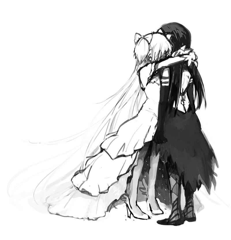 akemi homura, kaname madoka, ultimate madoka, and akuma homura (mahou shoujo madoka magica and 1 more) drawn by silverxp