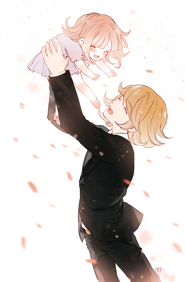 nanami chiaki and fujisaki chihiro (danganronpa and 2 more) drawn by shell_(shell518)