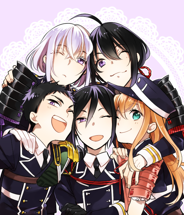 namazuo toushirou, honebami toushirou, midare toushirou, yagen toushirou, and atsushi toushirou (touken ranbu) drawn by ran_(ran_0605)