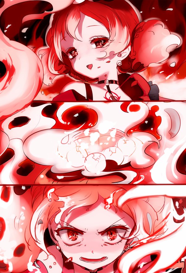 flame flamey (mahou shoujo ikusei keikaku and 1 more) drawn by maruino
