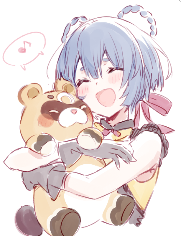 xiangling and guoba (genshin impact) drawn by yuya_(night_lily)