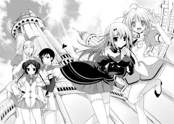 ascoeur, q-feuille, tweedledee, and tweedledum (kiddy grade and 1 more) drawn by higa_yukari