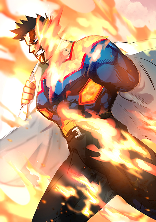 endeavor (boku no hero academia) drawn by aono_nono