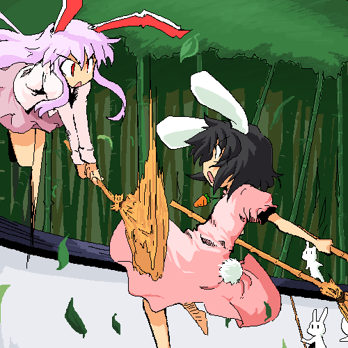 reisen udongein inaba and inaba tewi (touhou) drawn by masu_gitsune