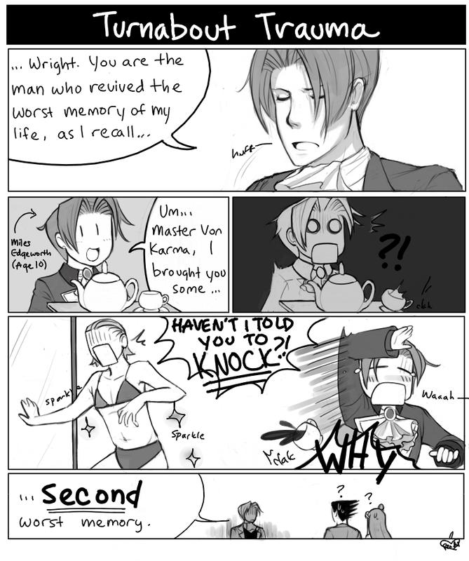 phoenix wright, miles edgeworth, maya fey, and manfred von karma (ace attorney and 1 more) drawn by gigi_d.g.