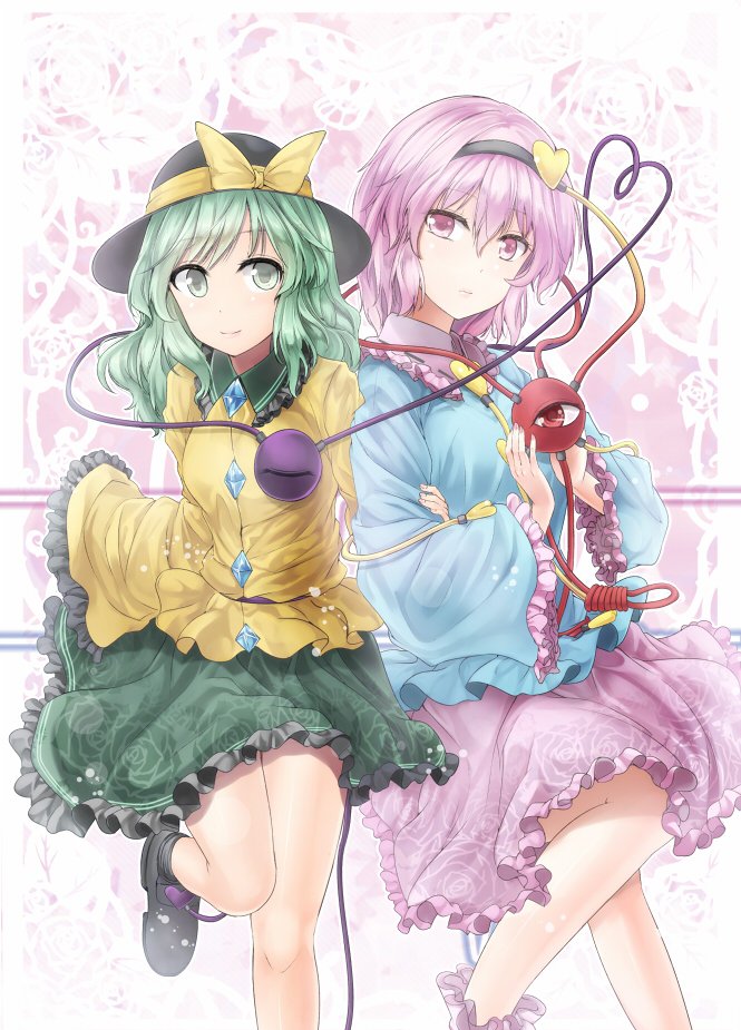 komeiji koishi and komeiji satori (touhou) drawn by y2