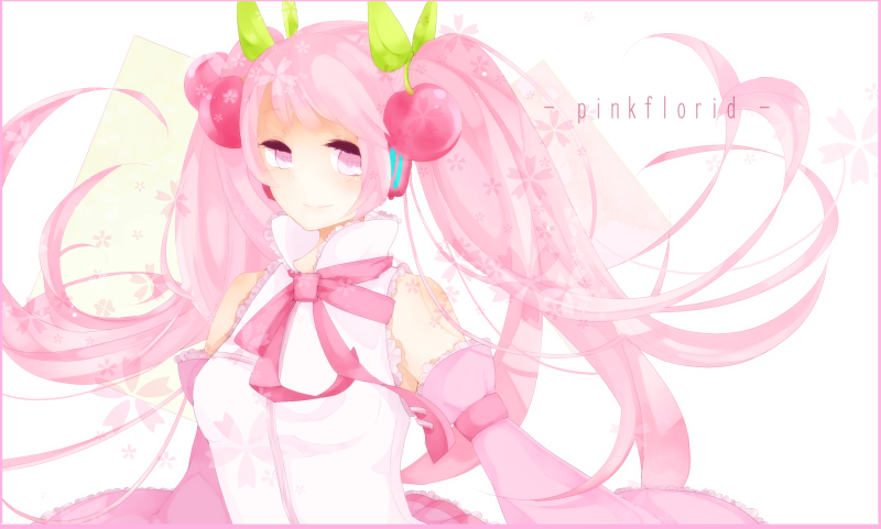 hatsune miku and sakura miku (vocaloid) drawn by niku_(yuuko1609)