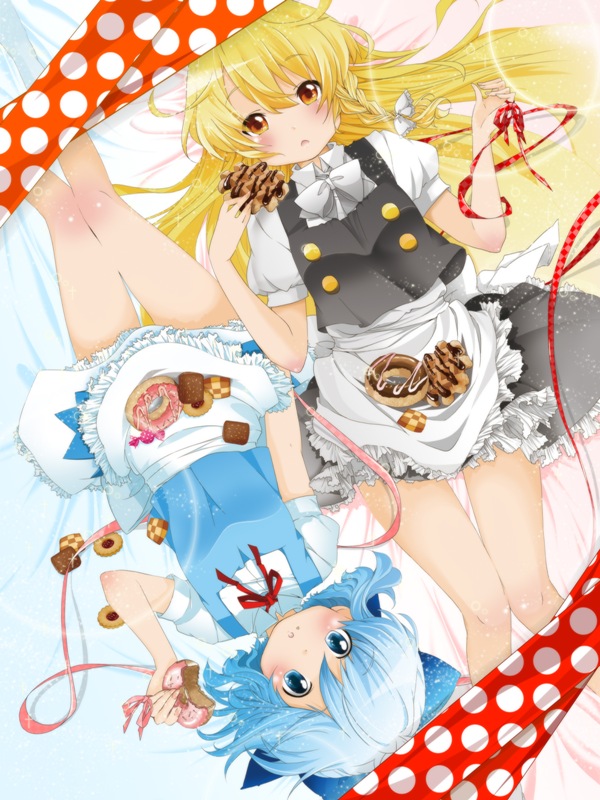 kirisame marisa and cirno (touhou) drawn by berry_jou