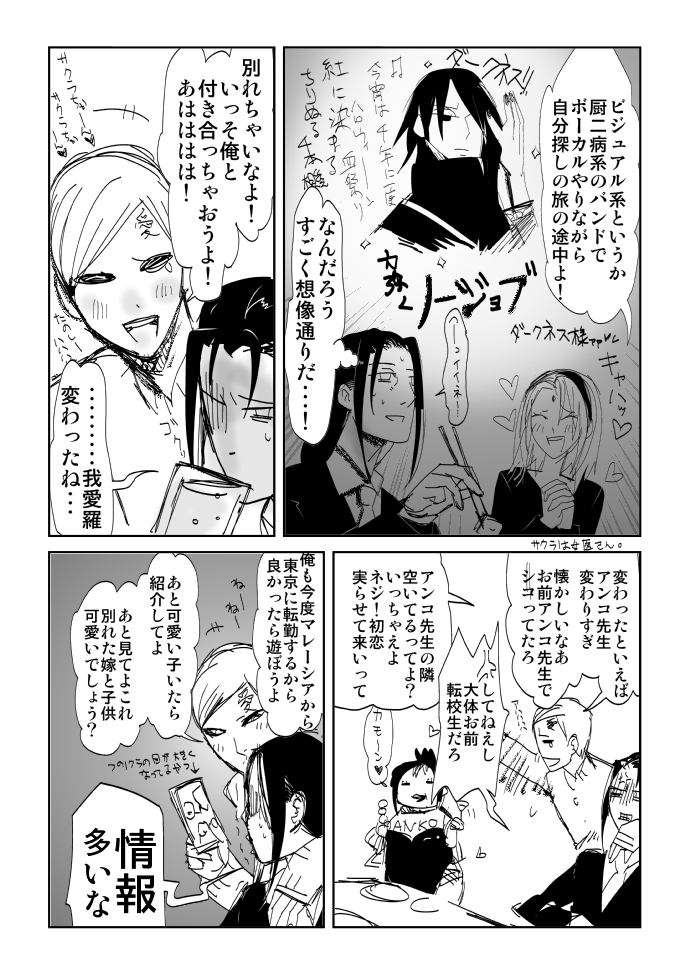 haruno sakura, uchiha sasuke, hyuuga neji, gaara, and mitarashi anko (naruto and 1 more) drawn by musimaro