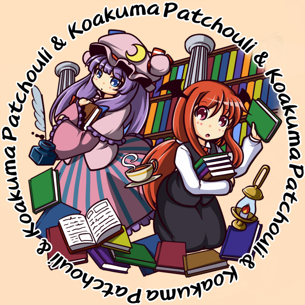 patchouli knowledge and koakuma (touhou) drawn by aitsugawa_rui