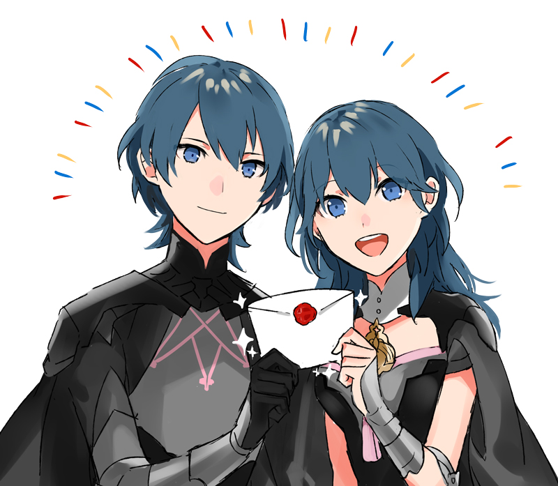 female byleth and male byleth (fire emblem and 2 more) drawn by menoko