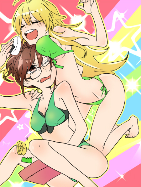 hoshii miki and akizuki ritsuko (idolmaster) drawn by yurixxx