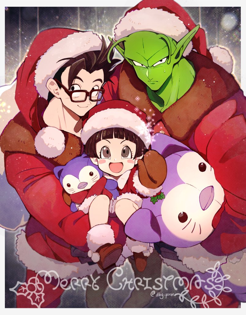 son gohan, pan, and piccolo (dragon ball and 2 more) drawn by bb_m0024