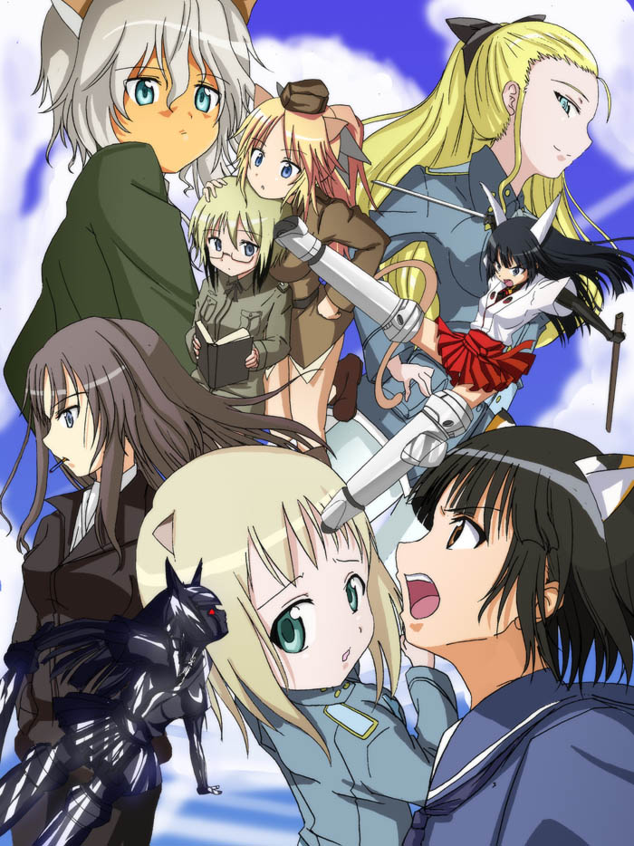 ursula hartmann, anabuki tomoko, neuroi, elizabeth f. beurling, katharine o'hare, and 3 more (world witches series and 2 more) drawn by ryuu-tan_(miuron)
