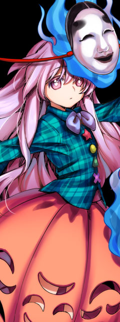 hata no kokoro (touhou and 1 more) drawn by harukawa_moe