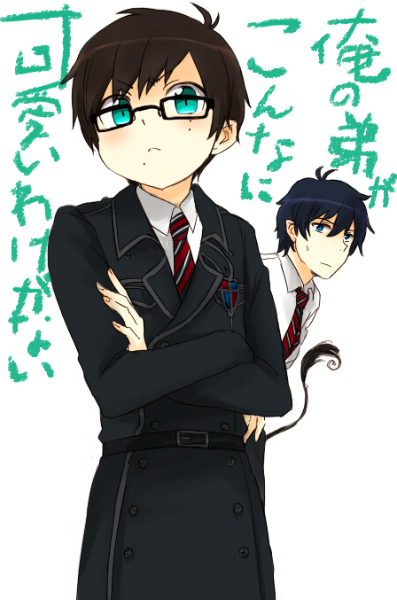 okumura rin and okumura yukio (ore no imouto ga konna ni kawaii wake ga nai and 1 more) drawn by kamifubuki