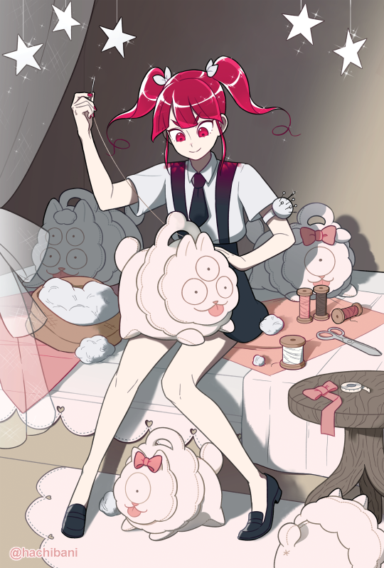 shiro and red beryl (houseki no kuni) drawn by hachibani