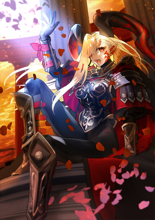 nero claudius and queen draco (fate and 1 more) drawn by wada_arco