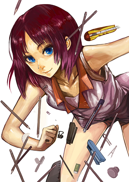 senjougahara hitagi (monogatari and 1 more) drawn by canking