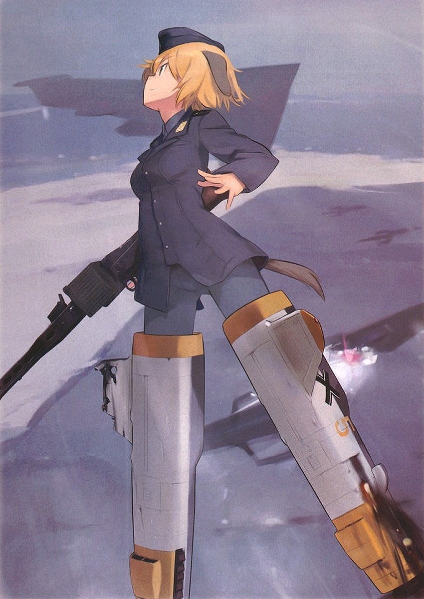 waltrud krupinski and neuroi (world witches series and 1 more) drawn by shimada_fumikane