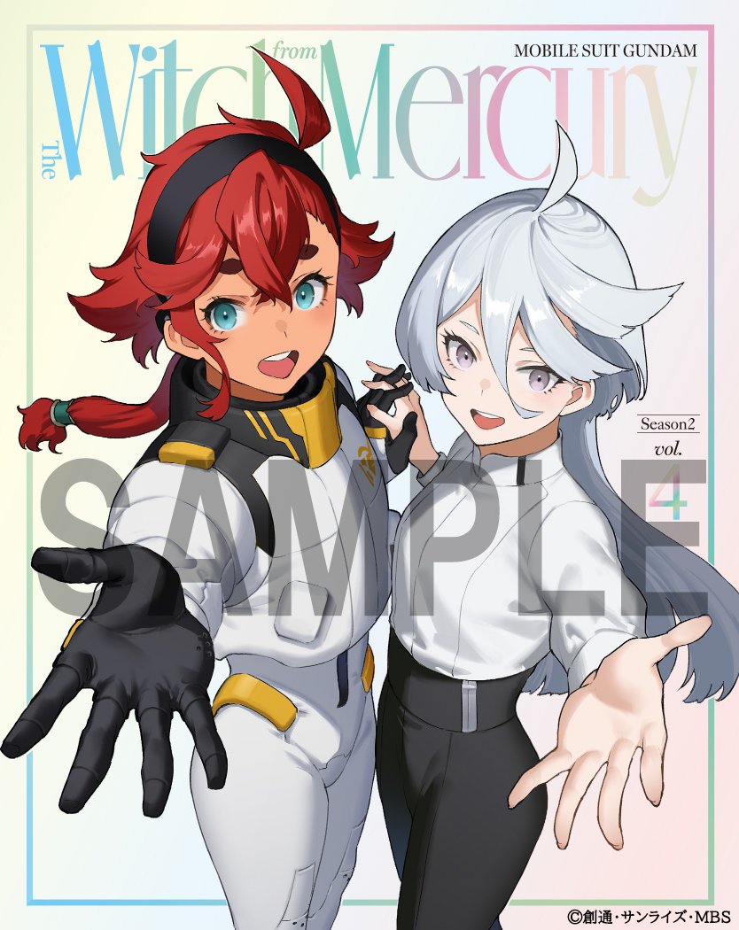suletta mercury and miorine rembran (gundam and 1 more) drawn by mogumo